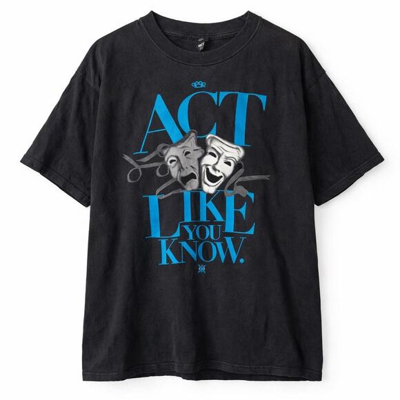 10.Dee Other - Rare Y2K 10.Dee Collectible Act Like You Know Tee Theater Mask Drama Size 2X